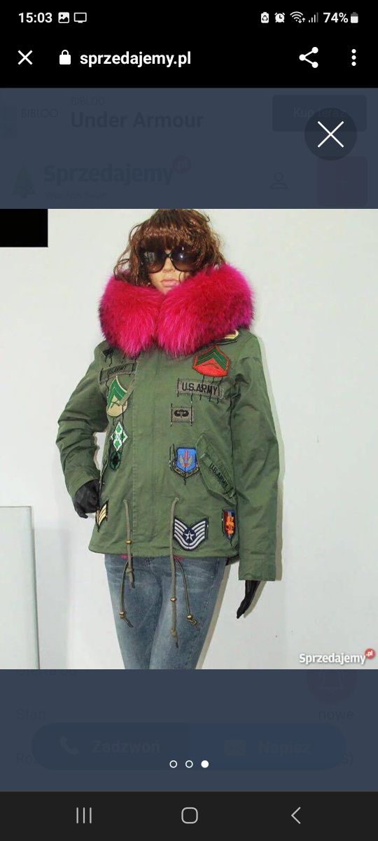 Piekna kurtka parka military