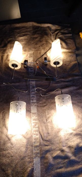 Lampa sufitowa+2sztuki kinkiet naścienny