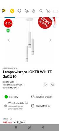 Sprzedam dwie nowe lampy wiszące potrójny sopelek