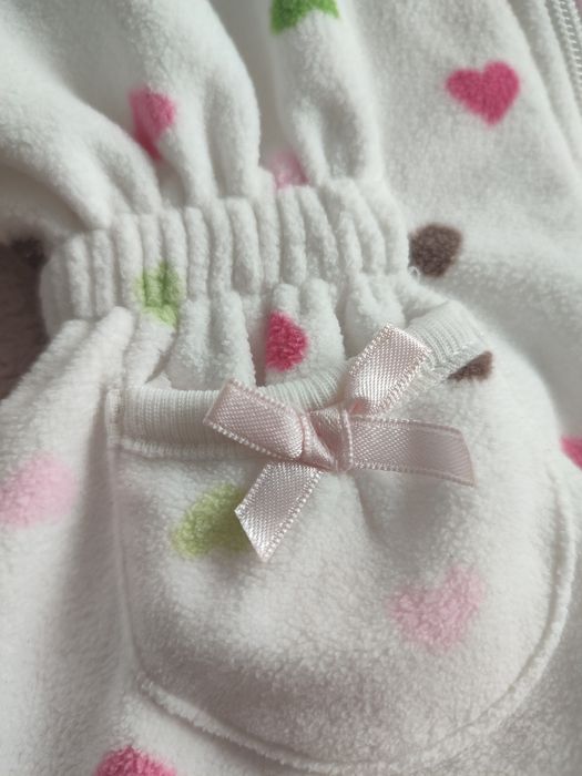 Piękna bluza dziewczęca rozpinanana z kapturem rozm.6/9 miesięcy