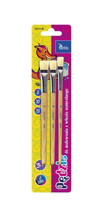 Pędzle Do Malowania Tetis Płaskie 8, 10, 12 Tetis