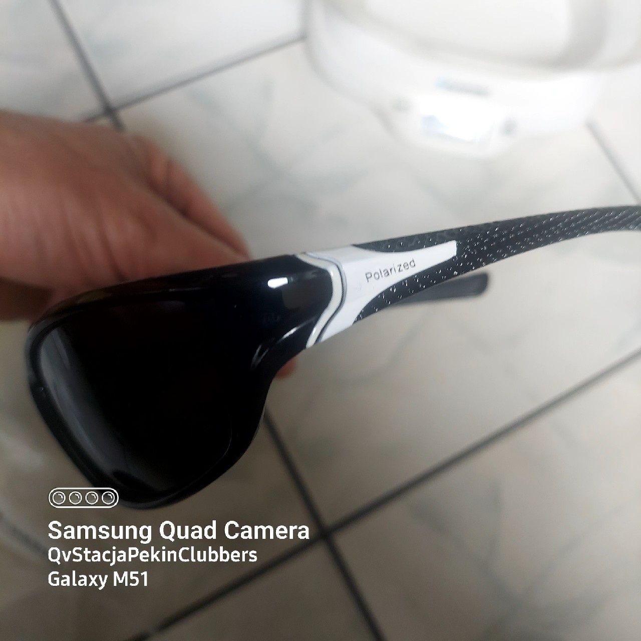 Okulary Sport POLARIZED BLACK - White UV+400
