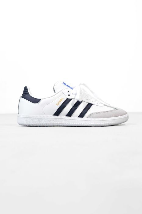 Кросівки Adidas Samba White/Navy premium