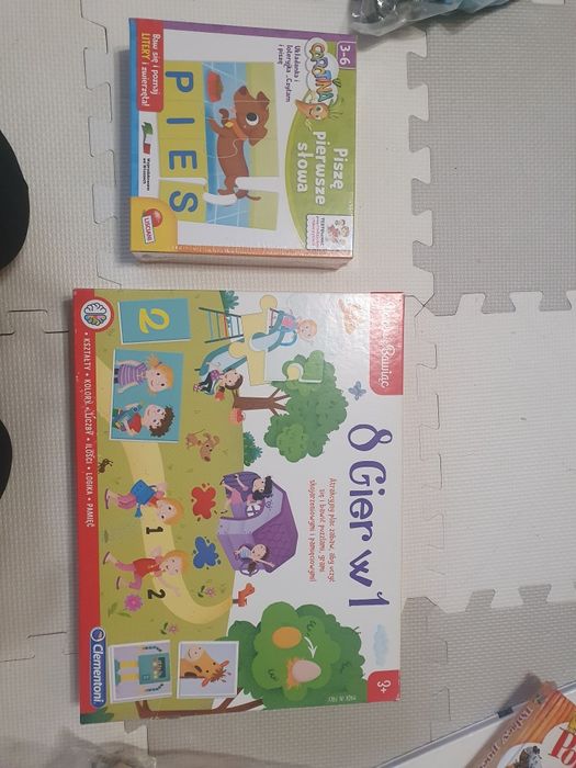 Gry dla dzieci 2 szt 8 gier w 1 i pisze pierwsze słowa