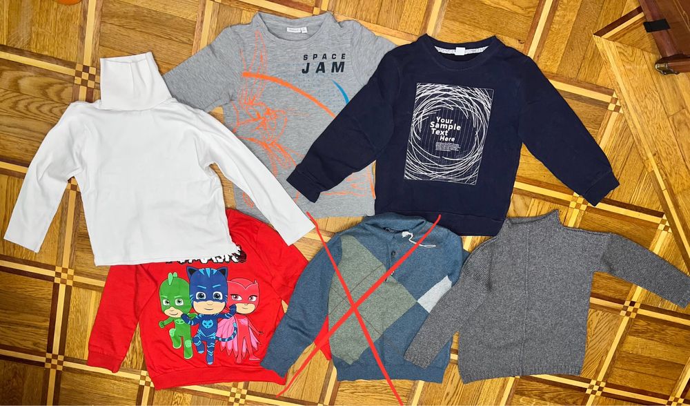 Одежда на мальчика 5-7 лет. Спортивный костюм, батники, лонгслив,гольф