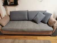 Kanapa sofa 3-osobowa (niebiesko-szara)