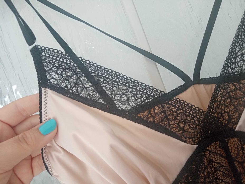 Satynowa koszulka nocna,L