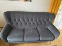 Sofa welurowa szara