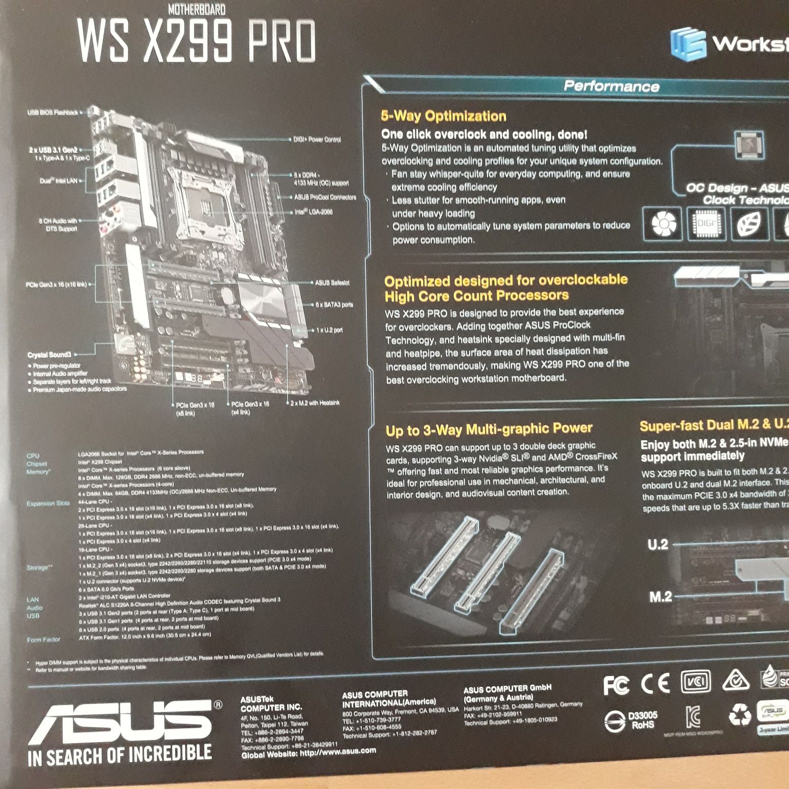 Материнська плата Asus WS X299 PRO