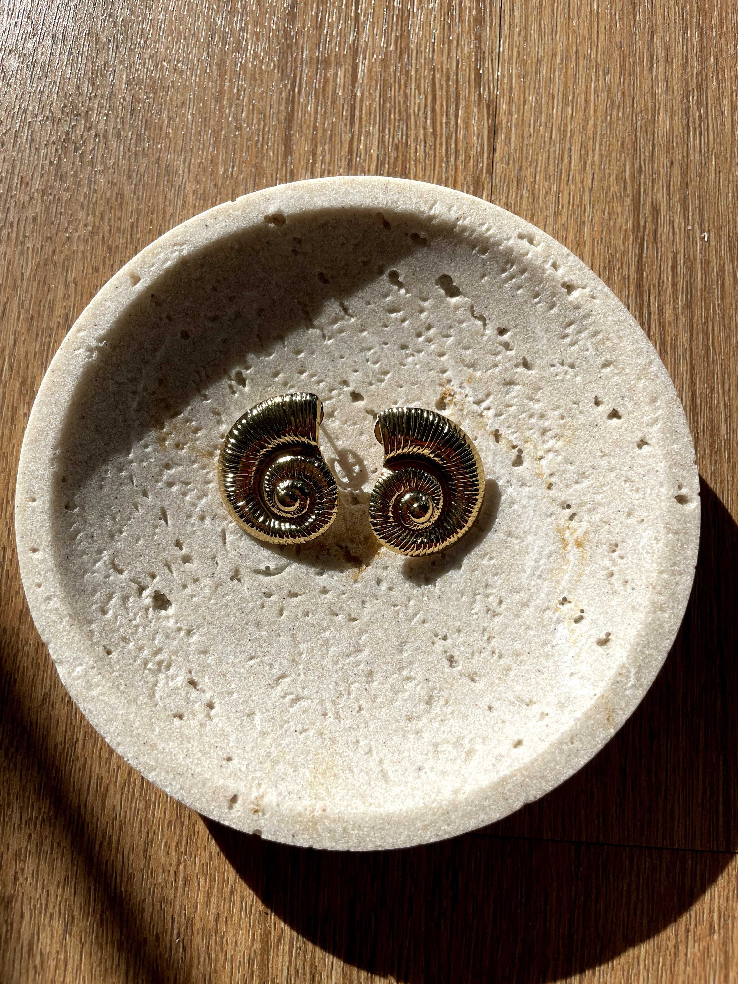 Brincos caracol - aço inoxidável