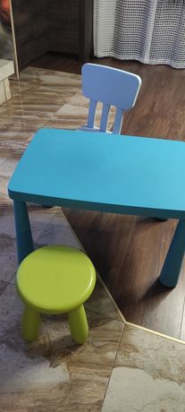 Stolik, krzesło i taboret Ikea