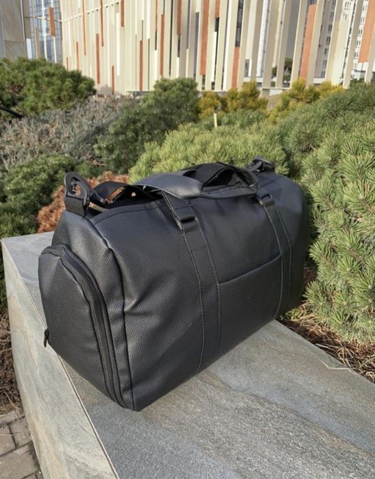 Мужская кожаная сумка через плечо, дорожная, спортивная, в спортзал