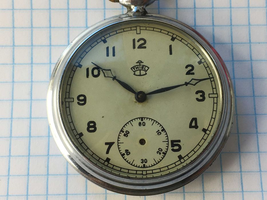 Часы карманные Thiel механические Германия - механизм рабочий
