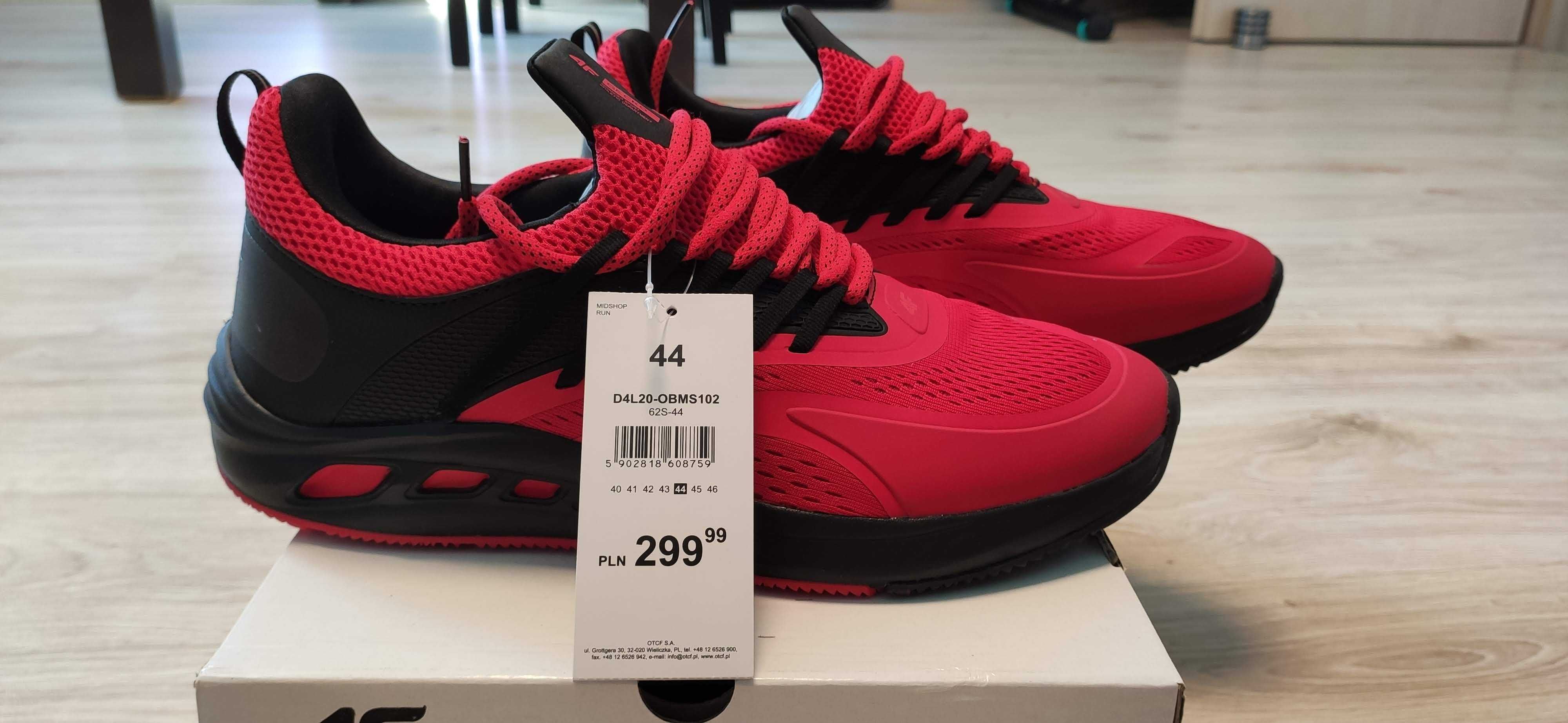 Buty 4F Gecko rozm. 44 czerwone NOWE - KOMPLET METEK