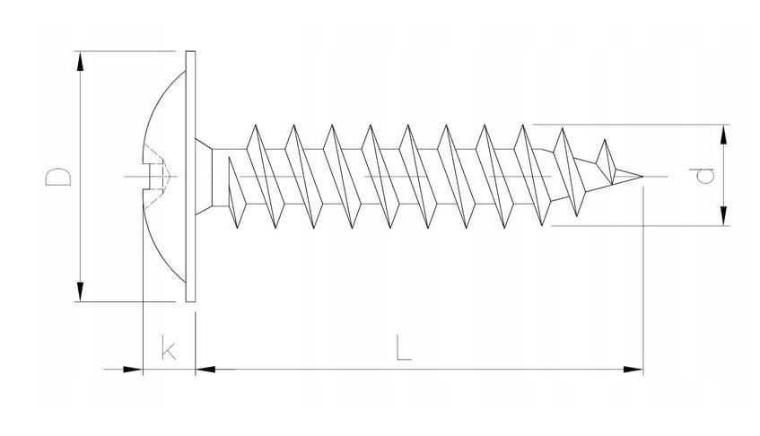 Wkręt do drewna hartowany 4.5 x 16mm 250 sztuk