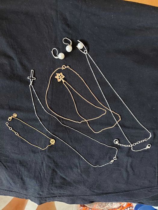 Золотий ланцюжок+кулон 583п.Срібні прикраси 925проба нові.