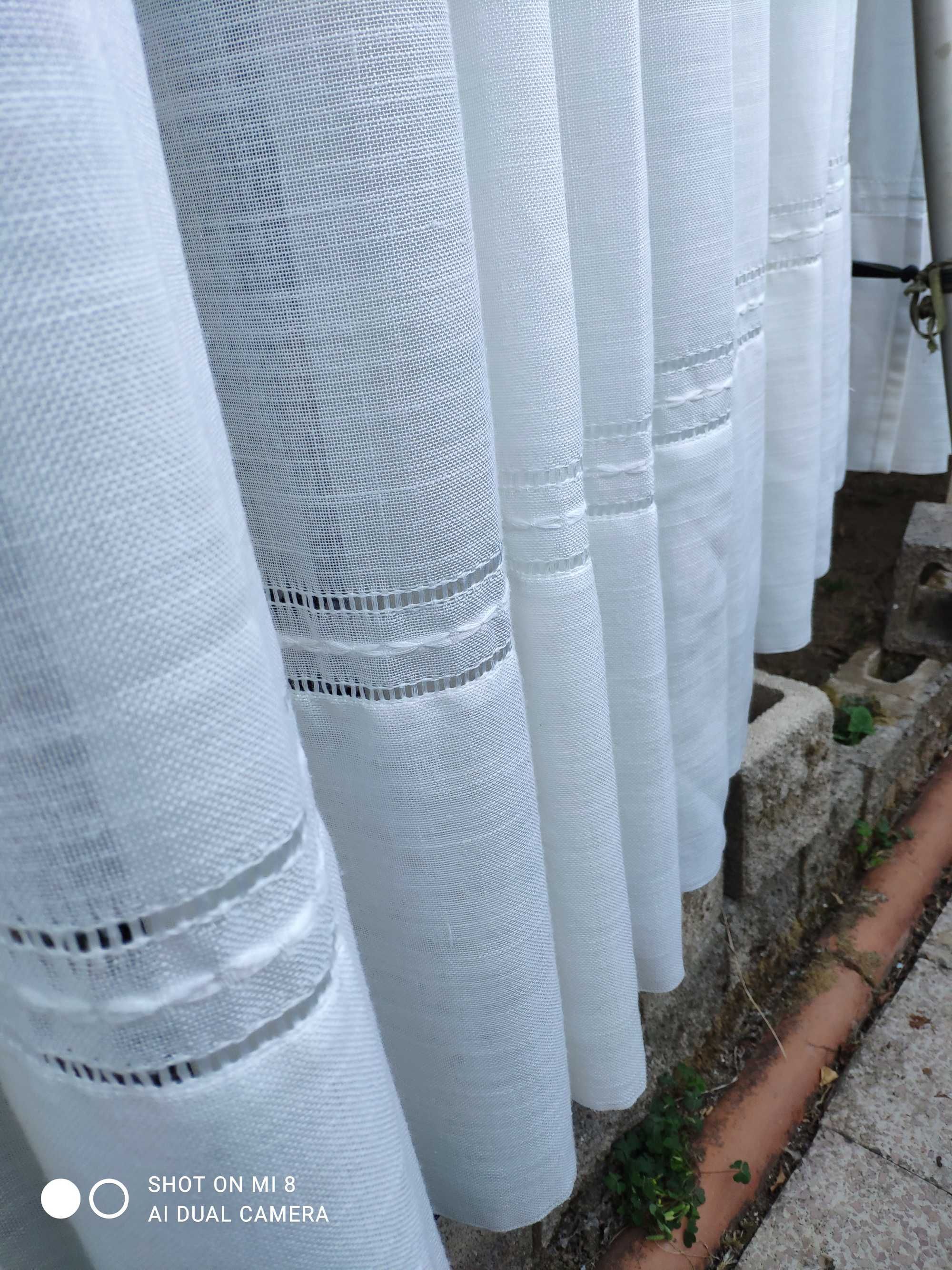 Cortinas cor Branco em Linho