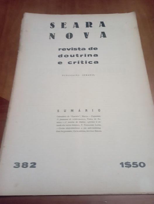 Revista Seara Nova 262 - Setembro 1931