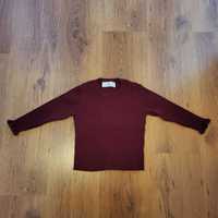 Bordowy Sweter w prążki h&m 98/104