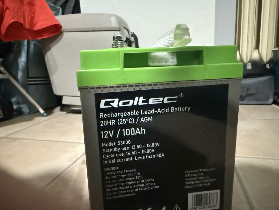 Akumulator agm do glebokirgo rozladowania 100 Ah 12v