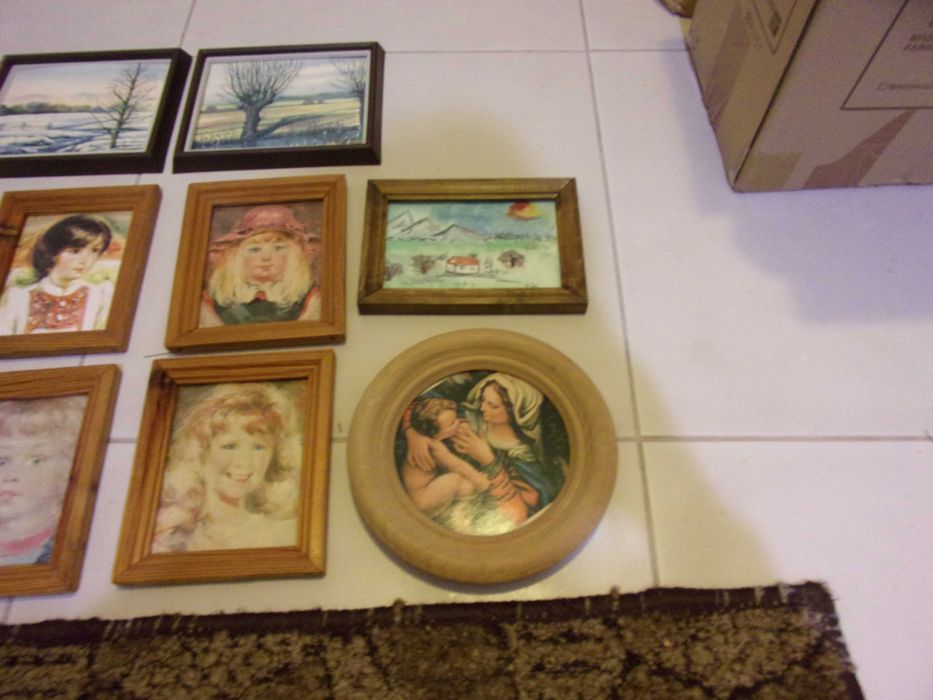 obrazki małe tanio portrety pejzarze 7 sztuk