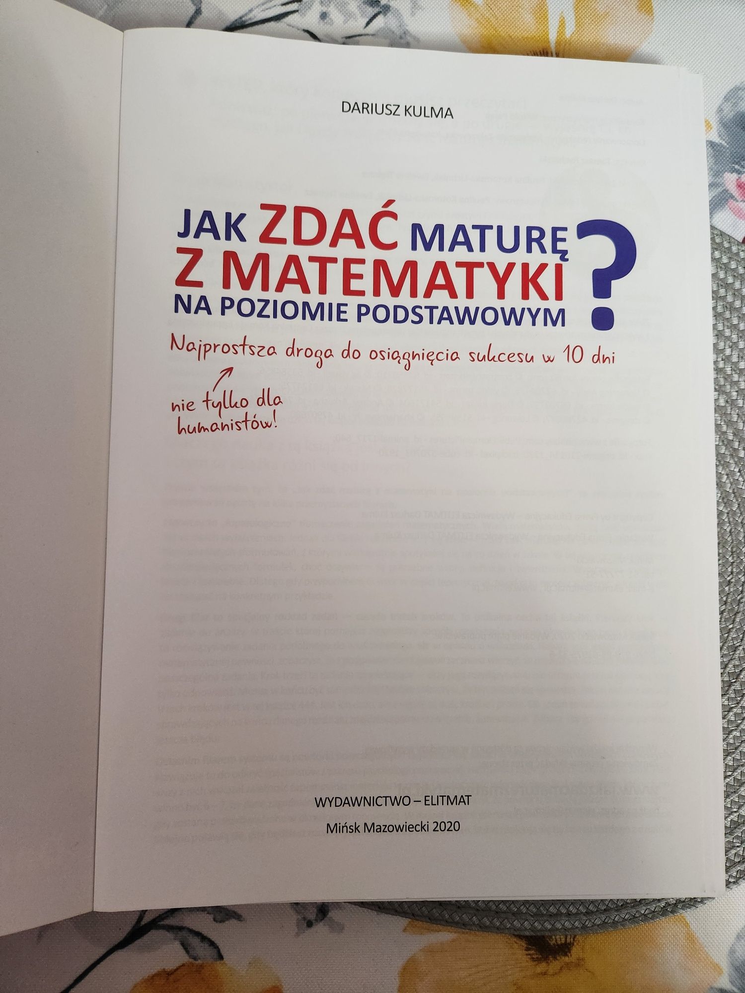 książka jak zdać maturę z matematyku