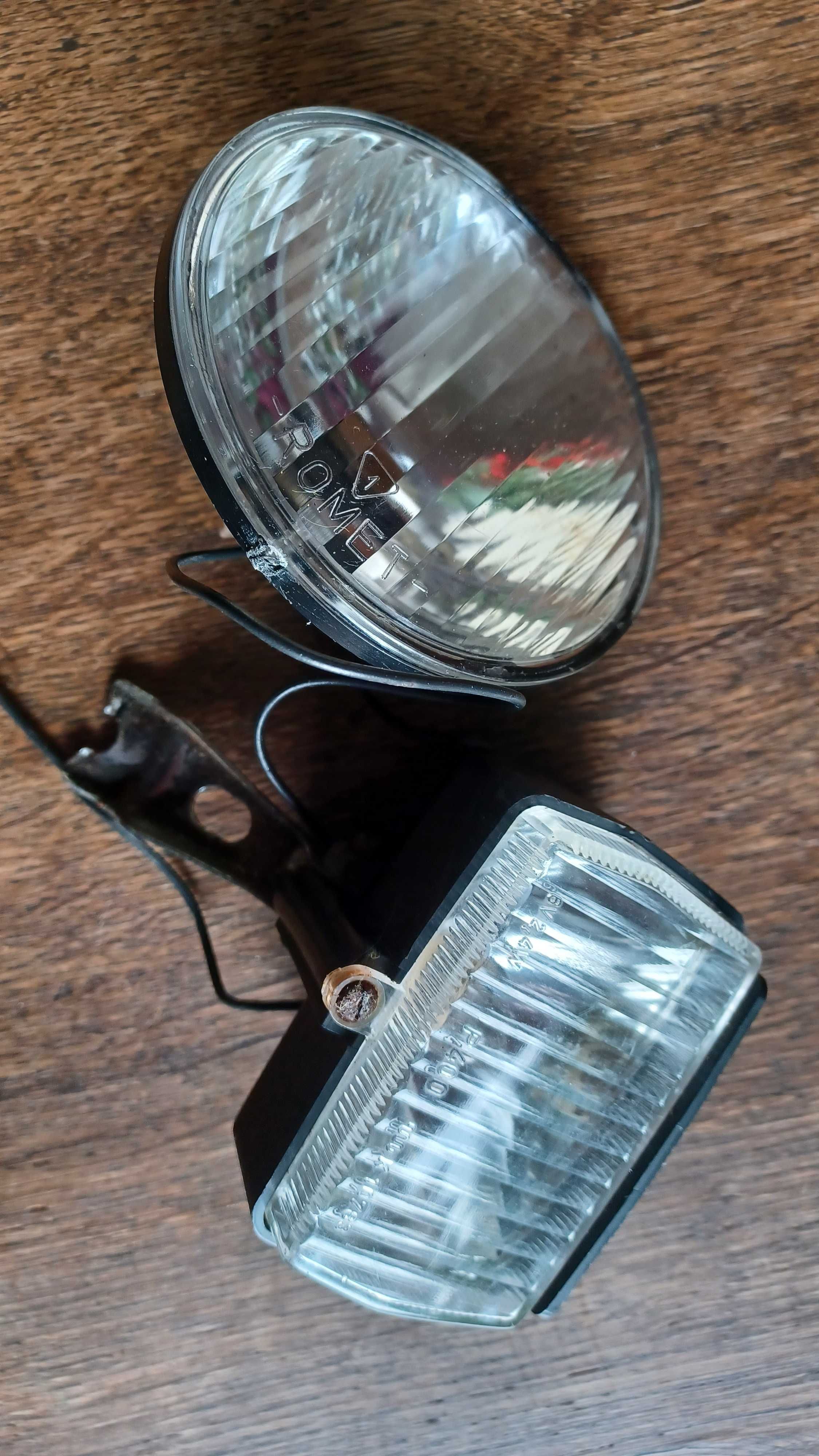 2 lampy rowerowe PRL do rowerów ROMET