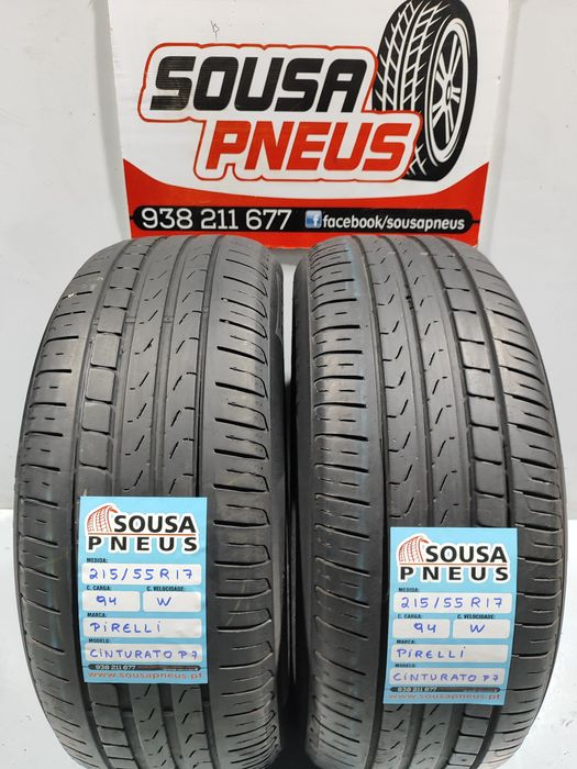 2 pneus semi novos 215-55R17 Pirelli - Oferta dos Portes