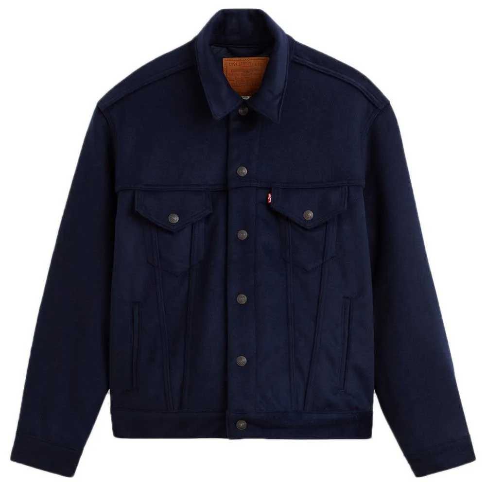 Темно-синя куртка\Бомбер\ levi's trucker jacket premium демисезон