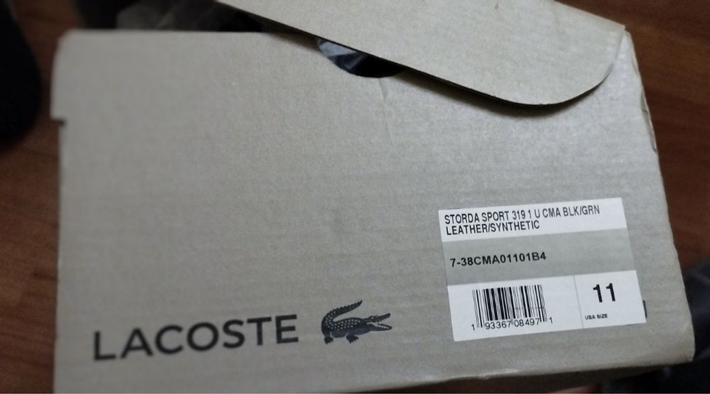 Оригінал Lacoste US 11, 44, 45 чоловічі