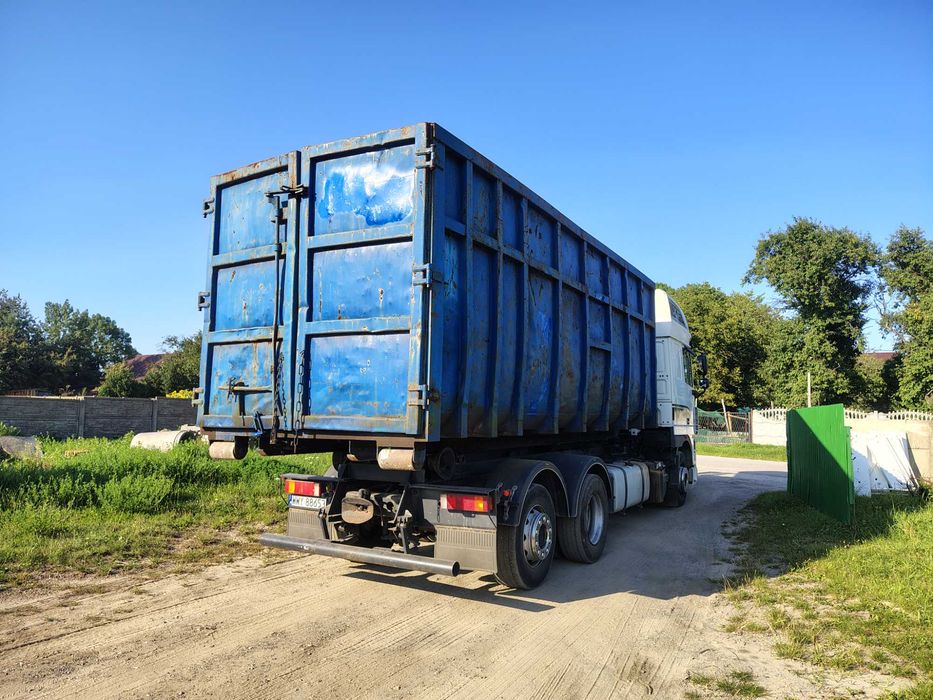 Kontener hakowy 40 m3, hakowiec, trociny
