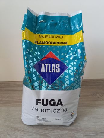 Biała fuga Atlas 5 kg ceramiczna nowa zamknięta