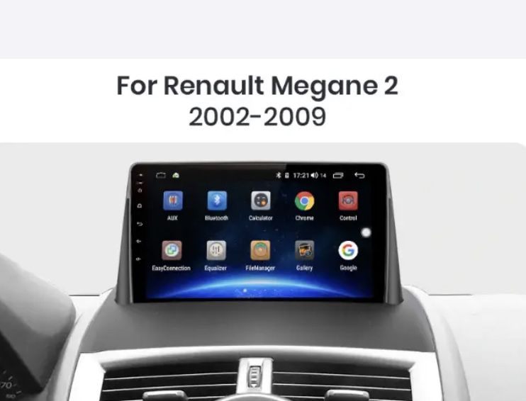 Штатна магнітола Рено Меган 2.Android 12 Megan 2. Дисплей монітор