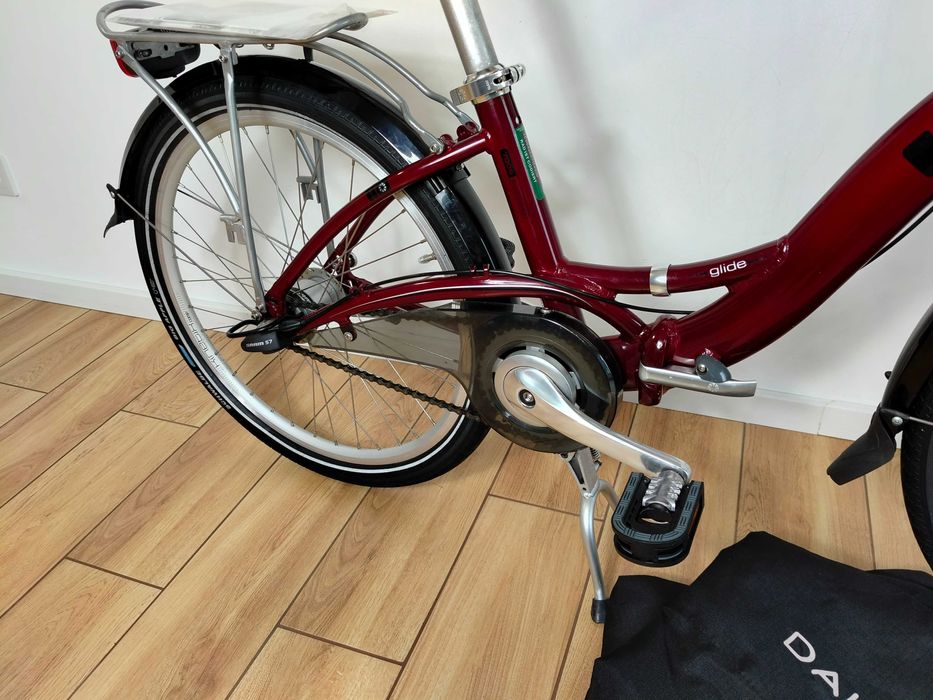 Rower składak Dahon GLIDE 7 koła24" + futerał Bordo połysk Jak NOWY
