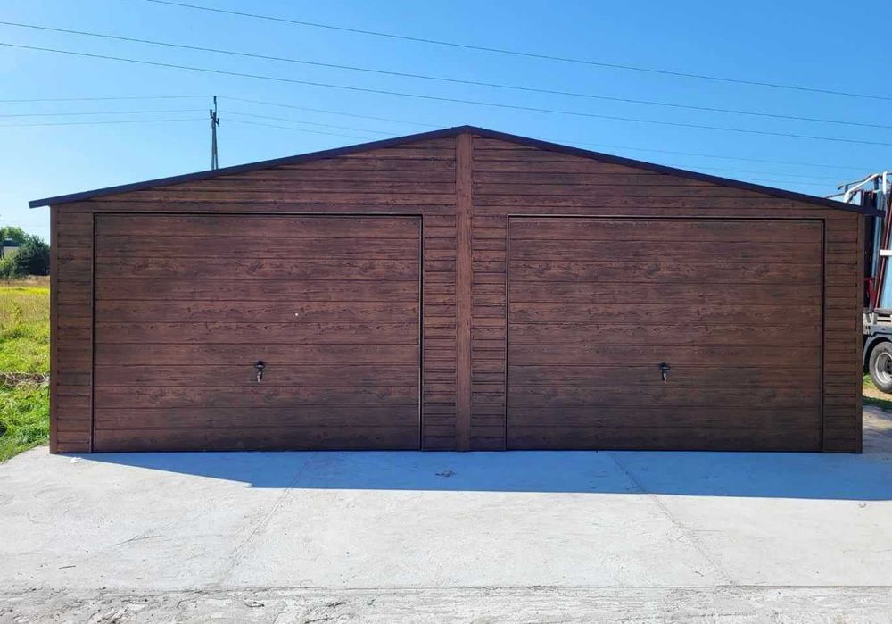 Garaż PREMIUM blaszany drewnopodobny GRAFIT 6x5 6x6 6x7 7x6 Producent
