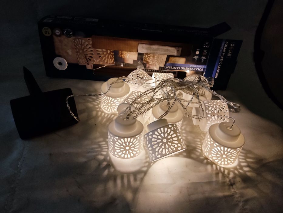 Solarna Girlanda Led Solar 5,6m Altanka Camping Namiot Łańcuch Lampki