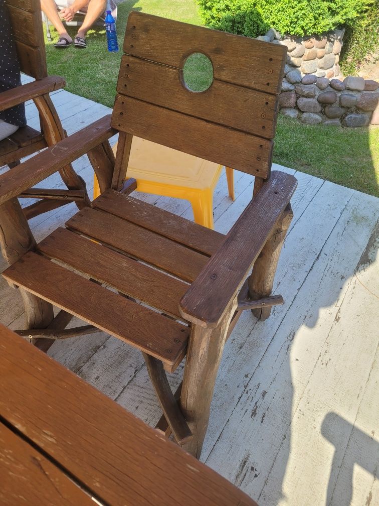 Krzesła ogrodowe 9 sztuk lite drewno dąb