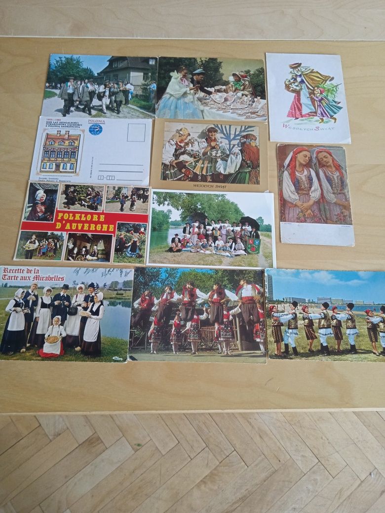 pocztówki z motywem folklorystycznym