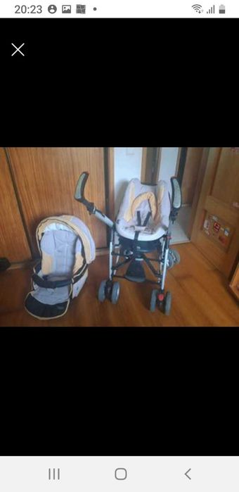 Conjunto Carrinho de Bebé (2 em 1), marca "Bebecar Rversus"