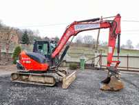 Kubota KX080-4 * Koparka Gąsienicowa Kubota KX080 * 8 Ton * Klimatyzacja * w Oryginale * Stan Bardzo Dobry *  * 2014 Rok Sprowadzona Midi Koparka Minikoparka Waga 8195kG * jcb cat