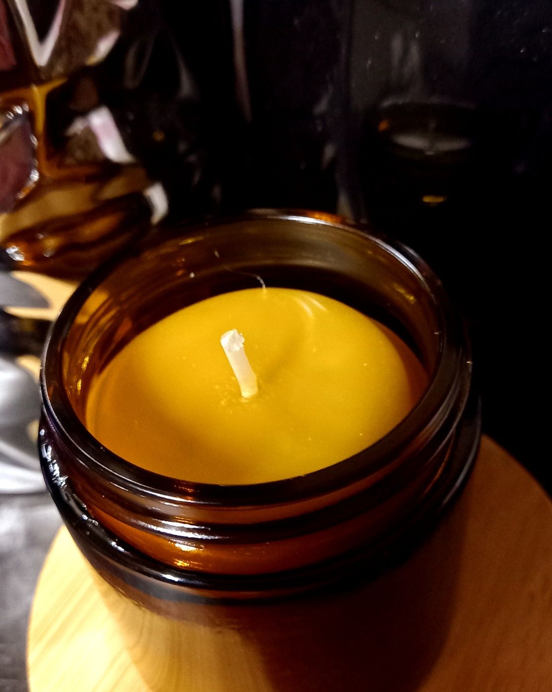 Świeca z wosku pszczelego 120 ml