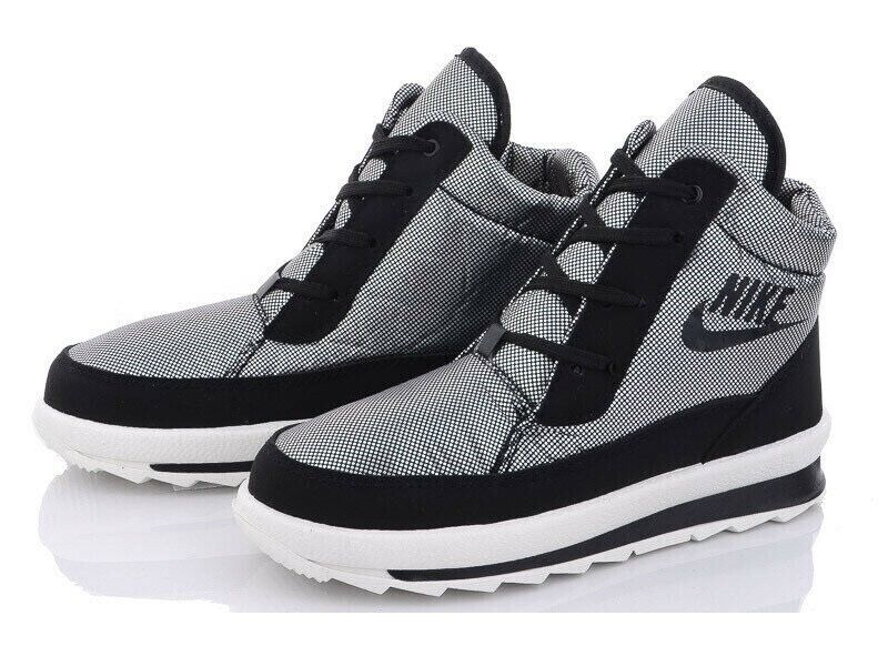 Ботинки дутики черные nike зимние кроссовки сапоги женские подросток