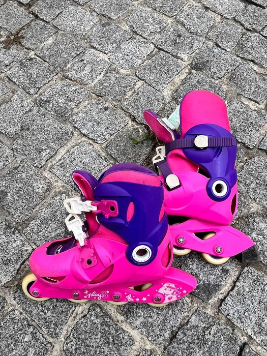 Patins e kit proteção criança