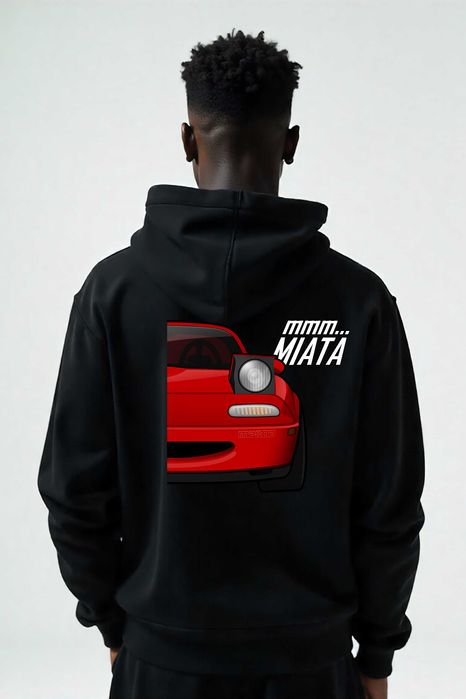 Męska Czarna Bluza M Czerwona Mazda Miata