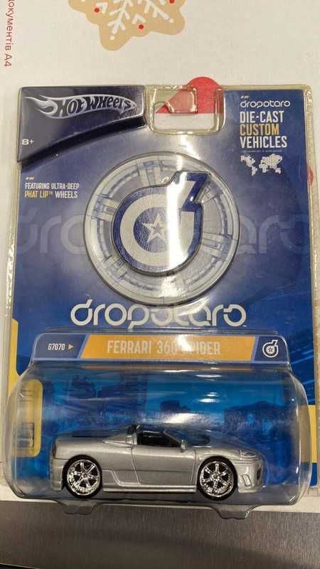 Hot wheels 1:43 dropstars Ferrari 360 spider grey/szary