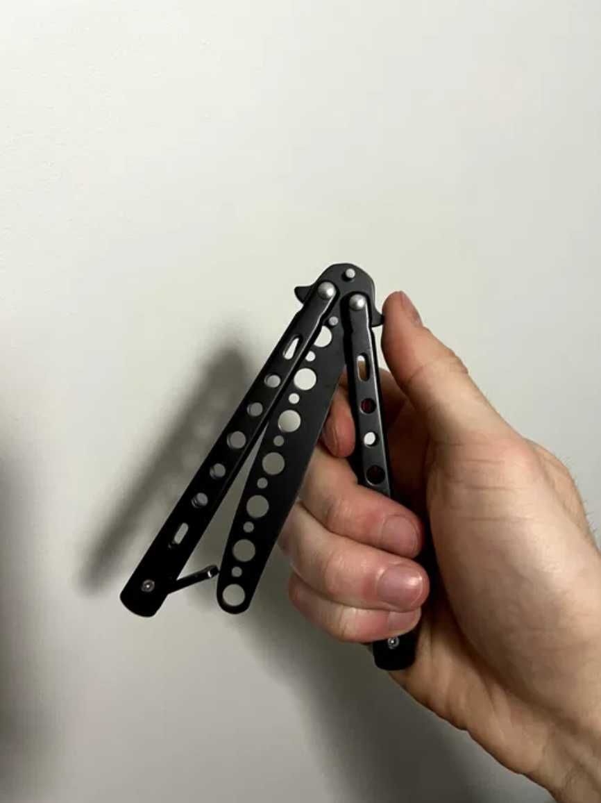 NÓŻ MOTYLKOWY BUTTERFLY knife treningowy czarny