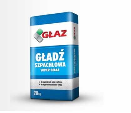 Gładź szpachlowa super biała Głaz 20kg