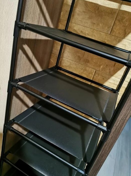 Organizer na buty 10 poziomów metalowa konstrukcja czarny