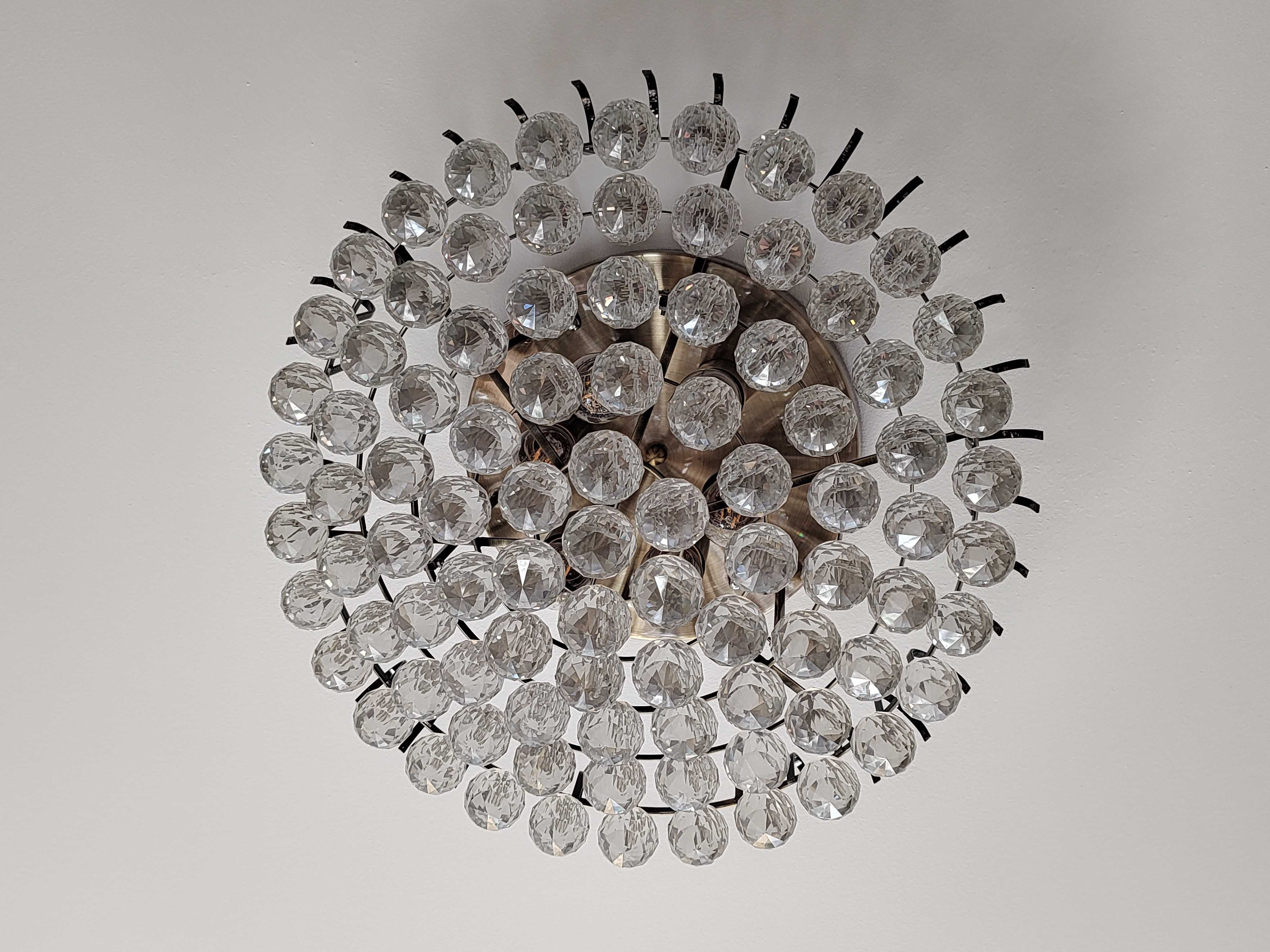 Lampa sufitowa Żyrandol z kryształami