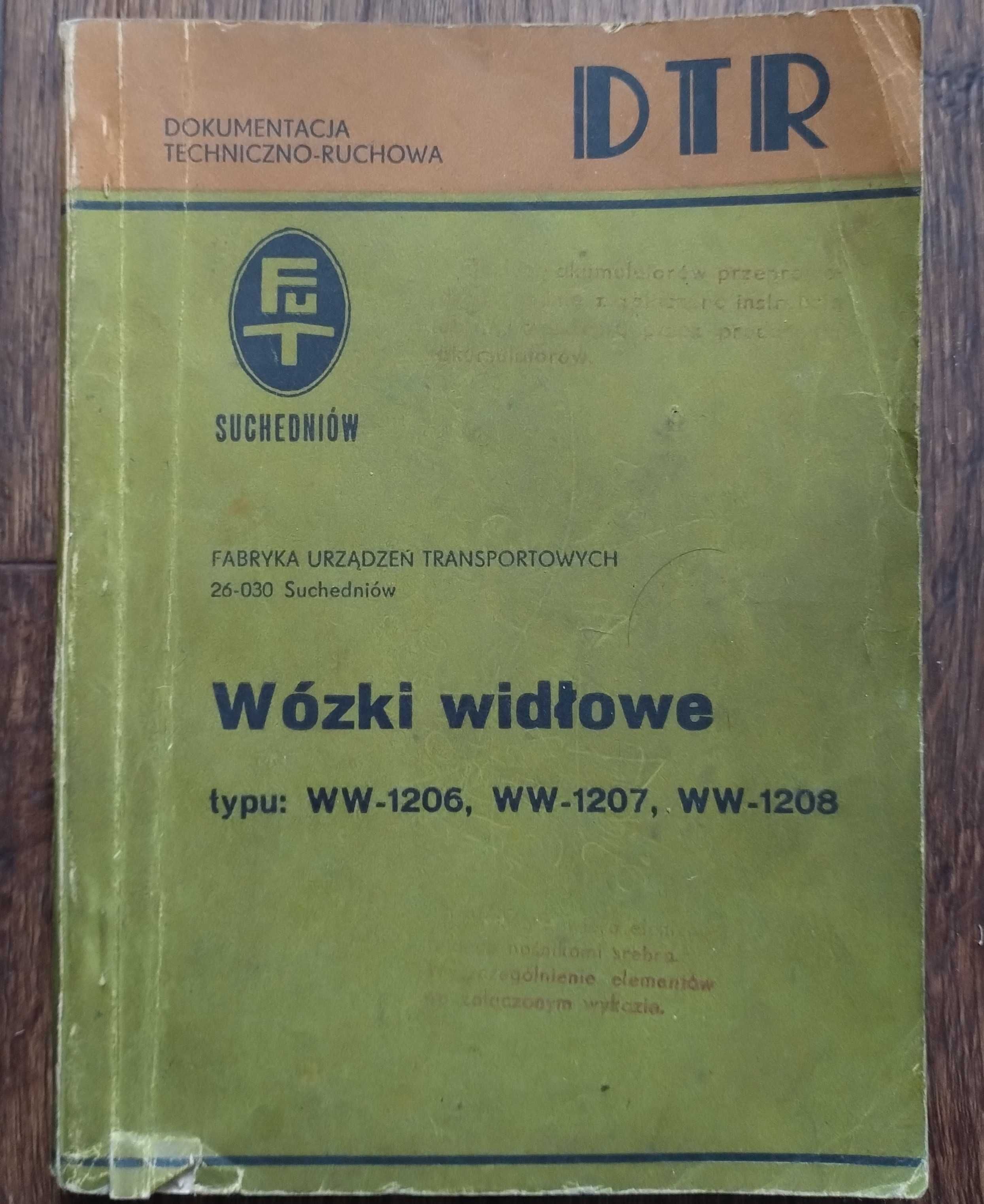 Instrukcja DTR wózek widłowy WW 1206 , 1207 , 1208